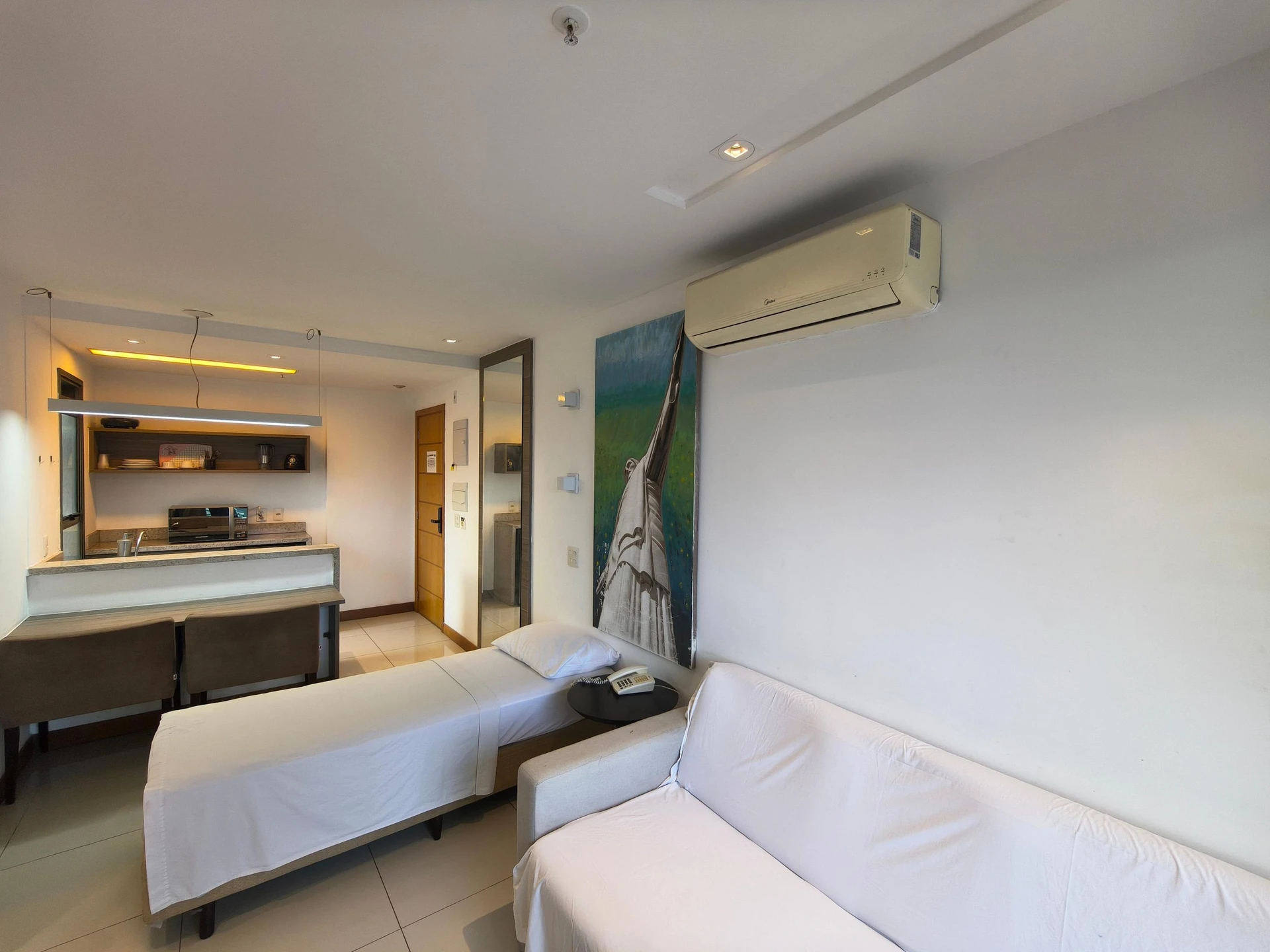 Furnished 1-bedroom apartment with a balcony and pool — photo 11