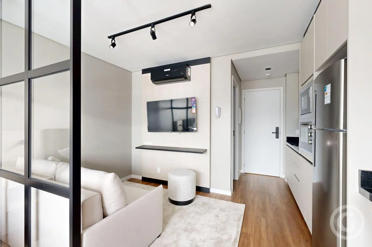 Furnished 30 m² apartment with 1 bedroom and open kitchen