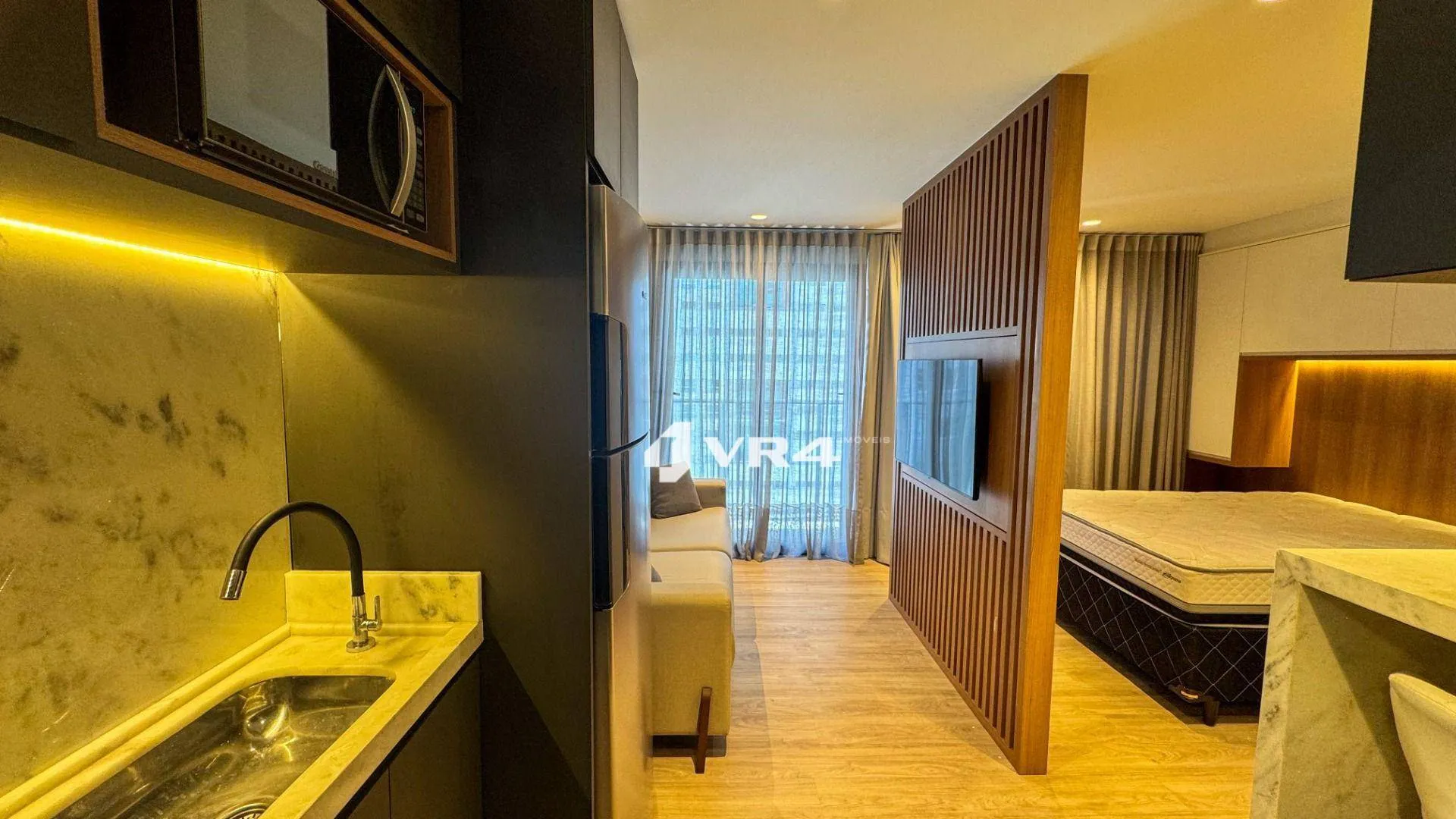 Мебльована студія з 1 спальнею та 29 м² — photo 3