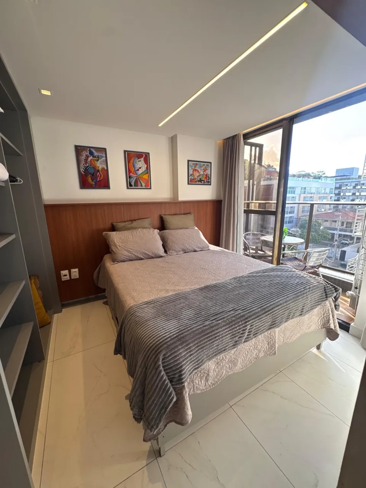 Apartamento amueblado de 28 m² con balcón