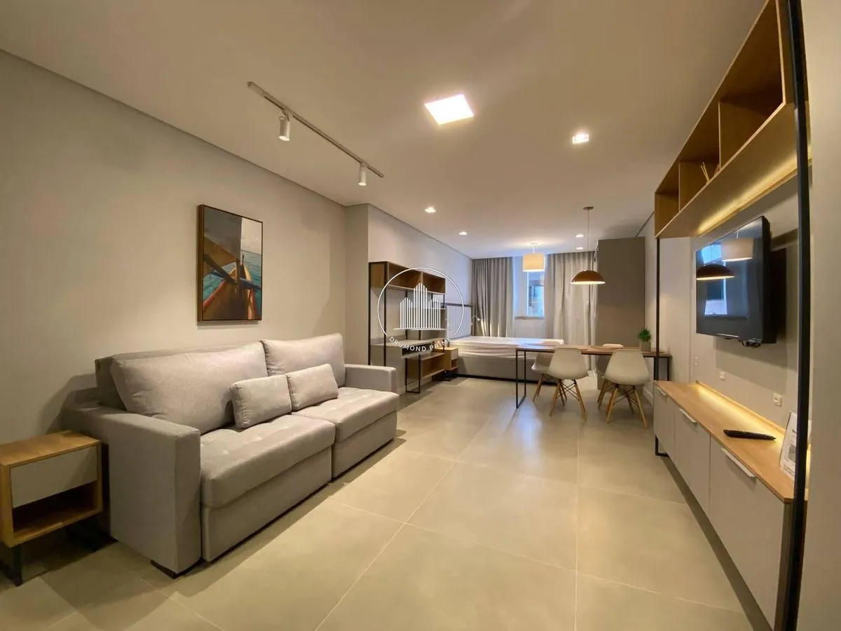 Furnished studio/loft with 1 bedroom and open kitchen