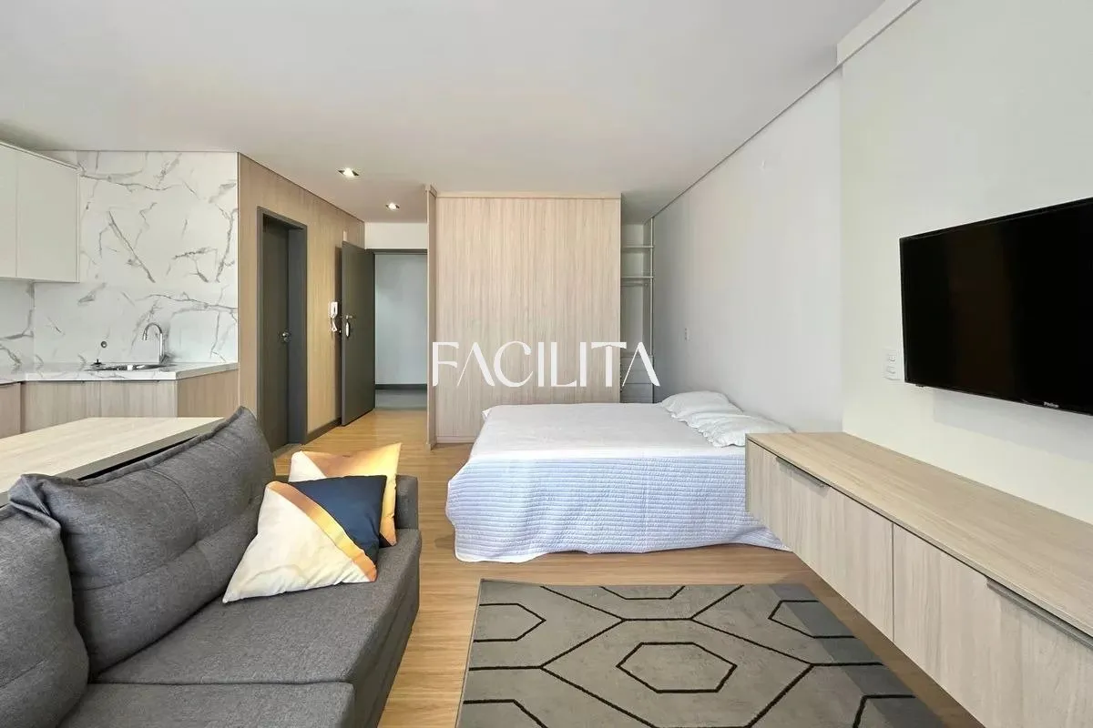 Furnished studio 50 m² with balcony and open-plan kitchen — photo 7