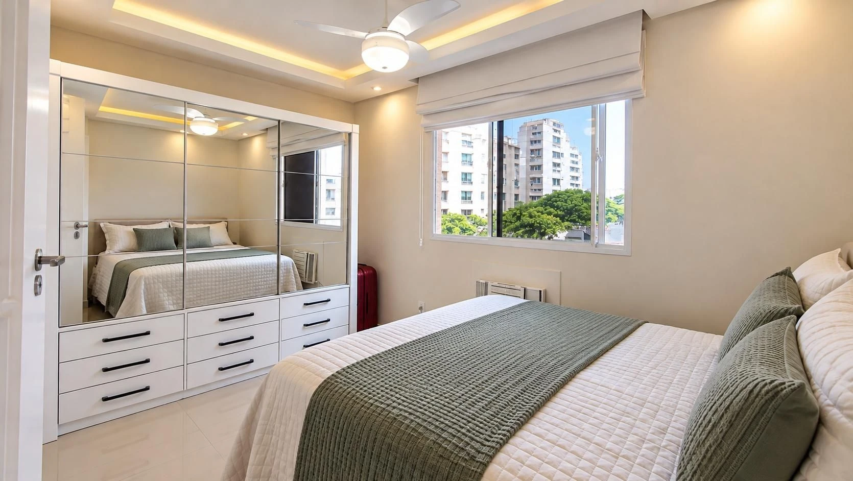 Washing machine in a 2-bedroom apartment, 44 m²