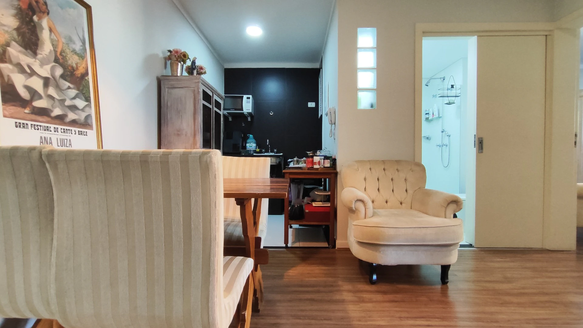 Furnished 74 m² apartment with 1 bedroom and balcony