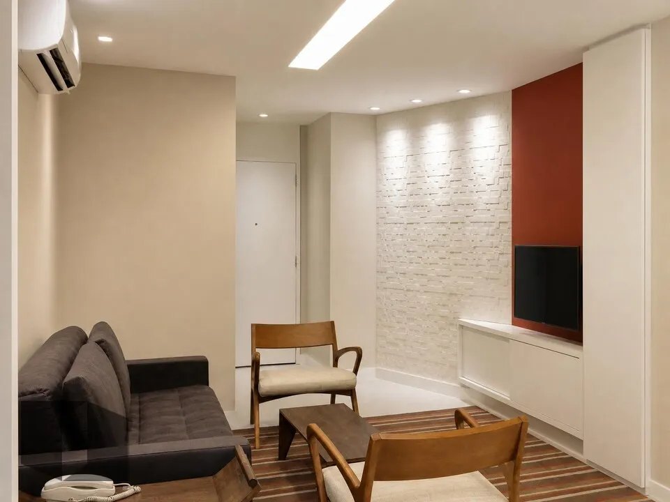 Furnished 1-bedroom apartment with open-plan kitchen — photo 7