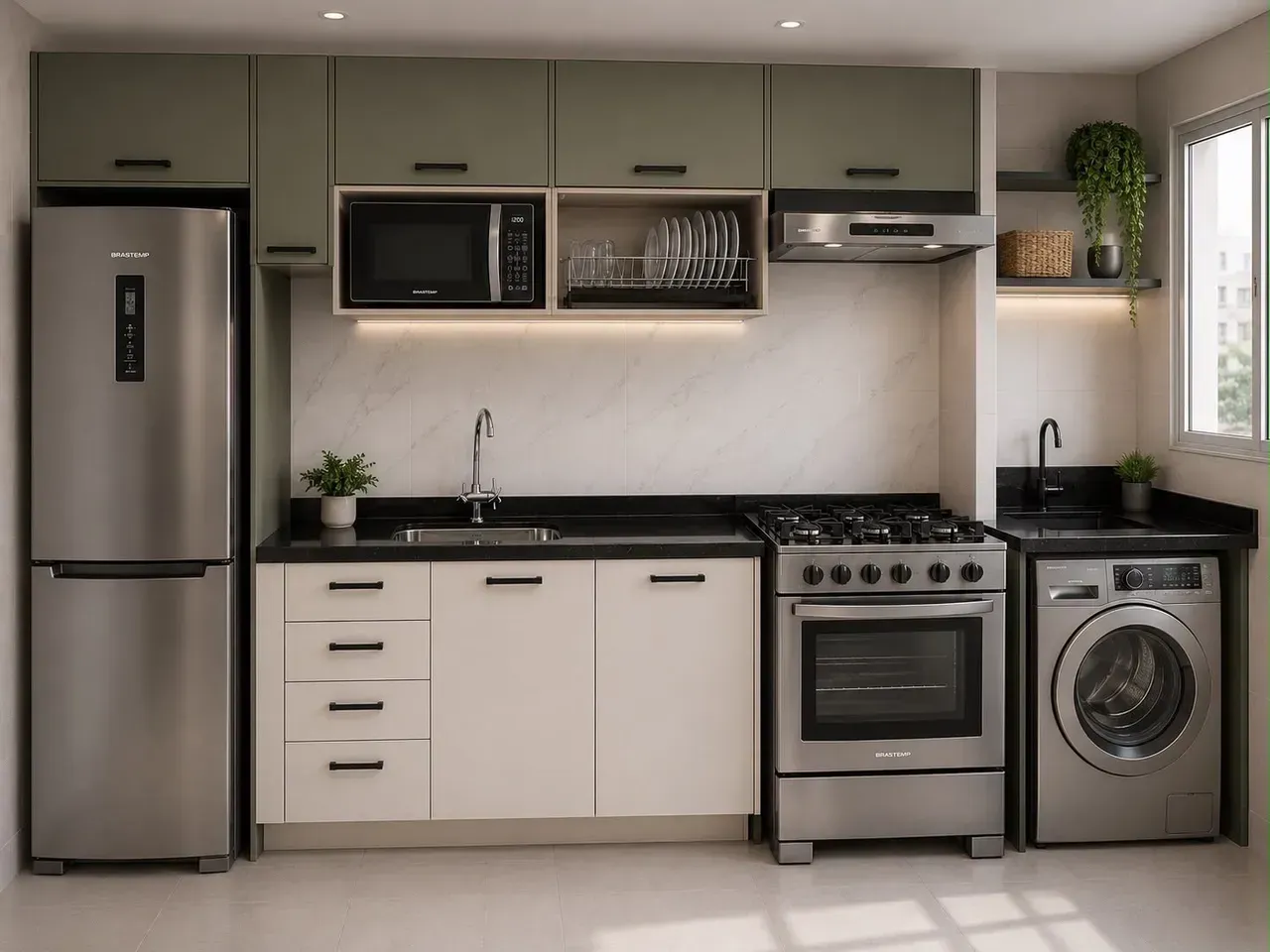 Apartamento mobiliado de 2 quartos com jardim — photo 9