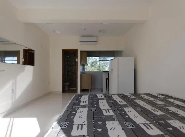 Apartamento de 1 quarto com 24 m² e 1 banheiro sem vaga
