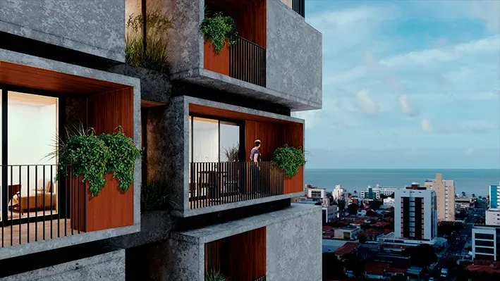 Apartamento mobiliado com varanda envidraçada e fogão a gás