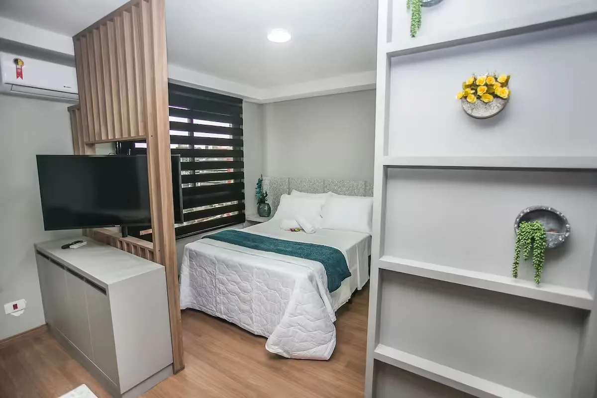 Studio de 28 m² com cozinha americana e sacada de vidro — photo 47