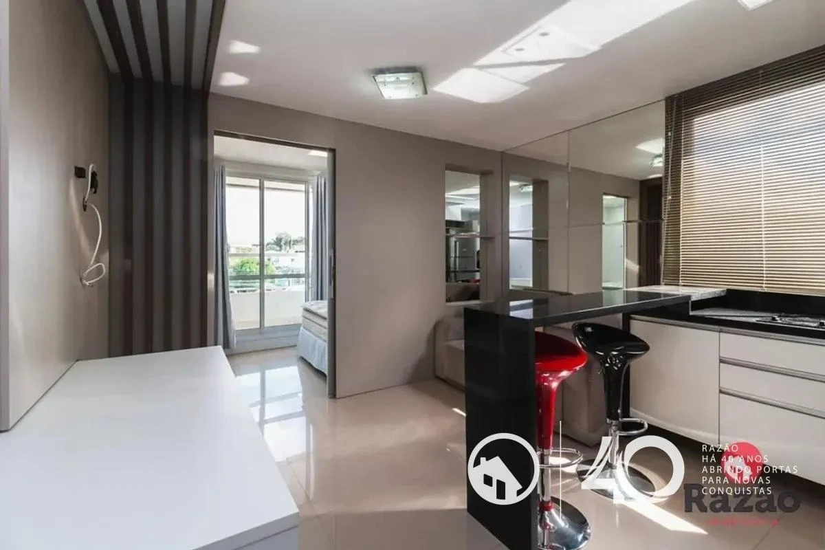 Home office in a one-bedroom apartment, 34 m²