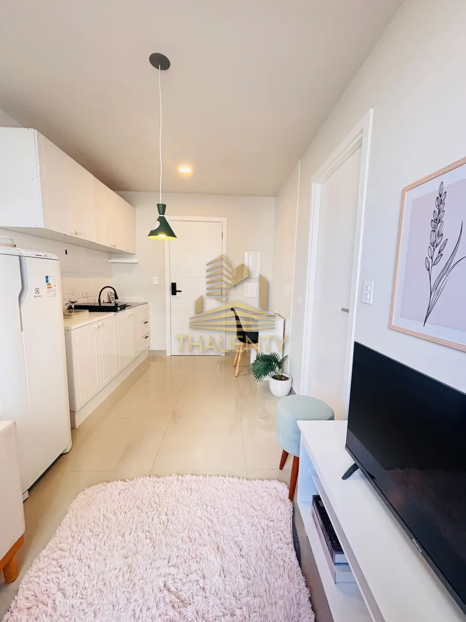 Furnished 1-bedroom apartment with open-plan kitchen — photo 2