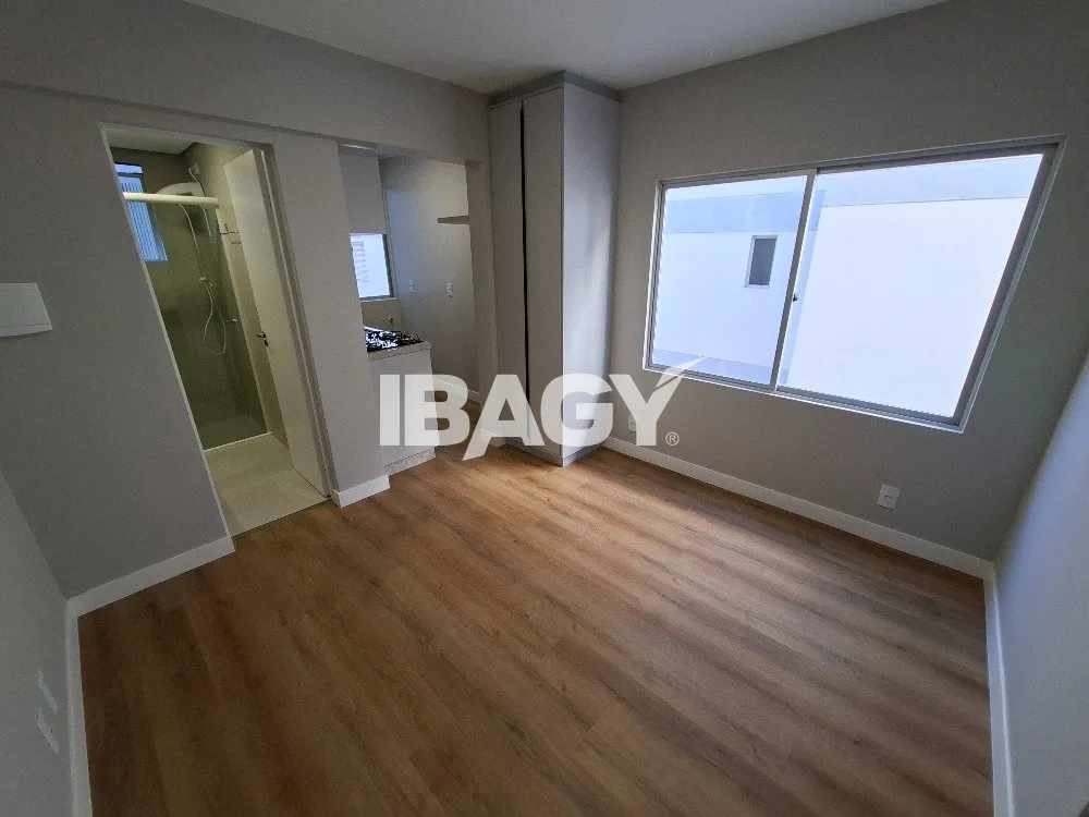 One-bedroom apartment with wood or laminate floors