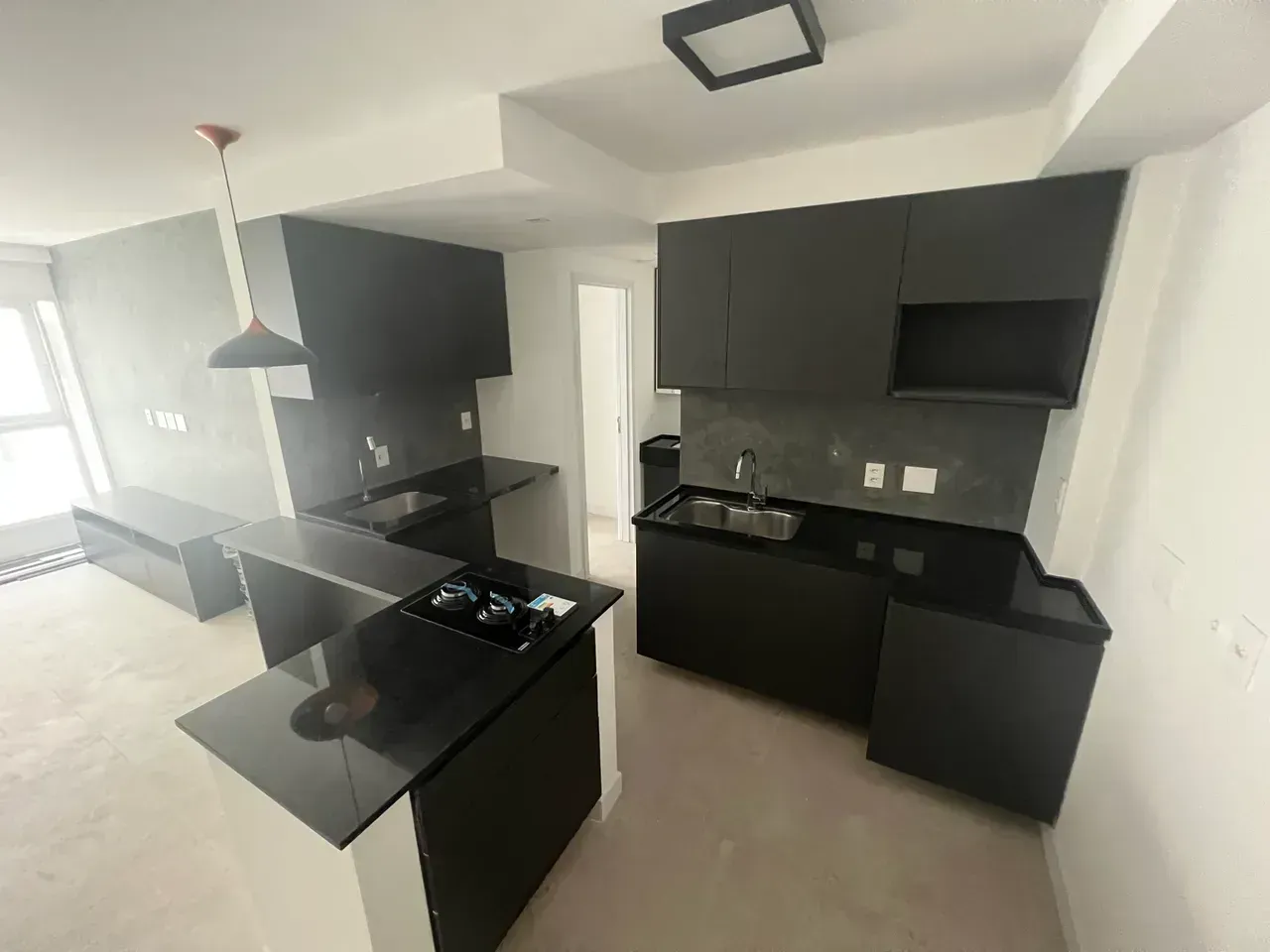 1-bedroom apartment with open-plan gas kitchen