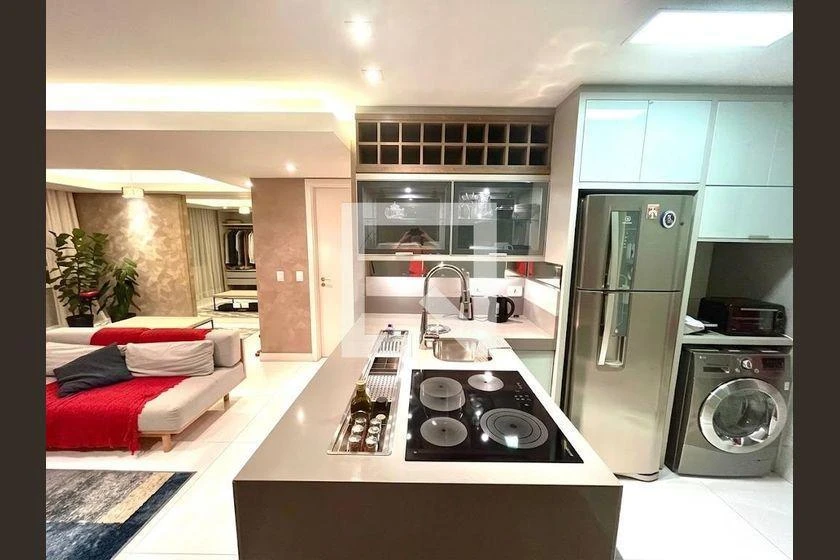55 m² apartment with a balcony and built-in grill