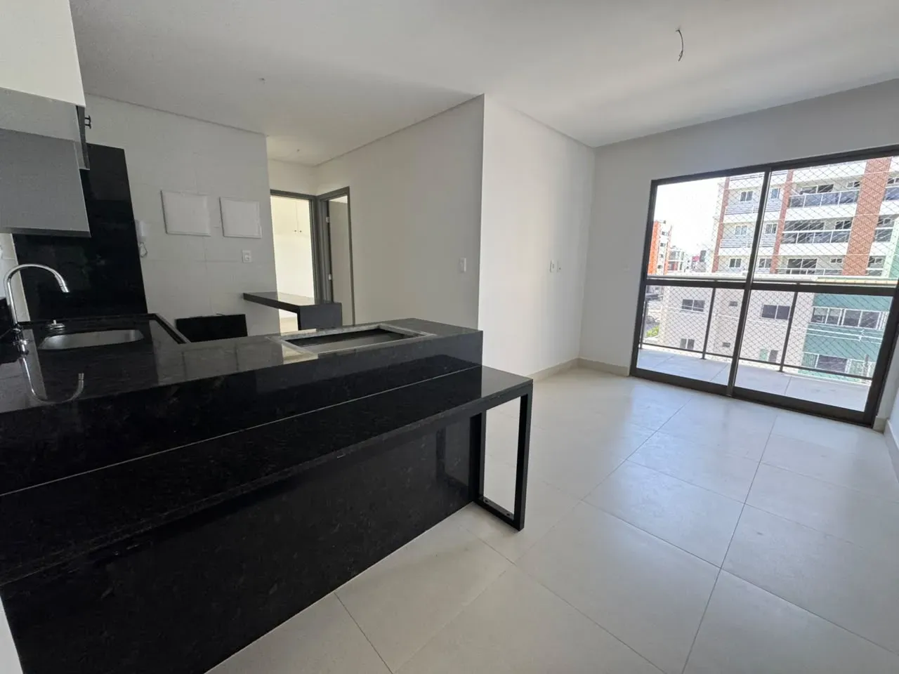 2-bedroom apartment in a building with a coworking space