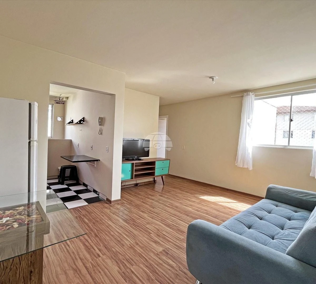 47 m² apartment with a washing machine and a home office