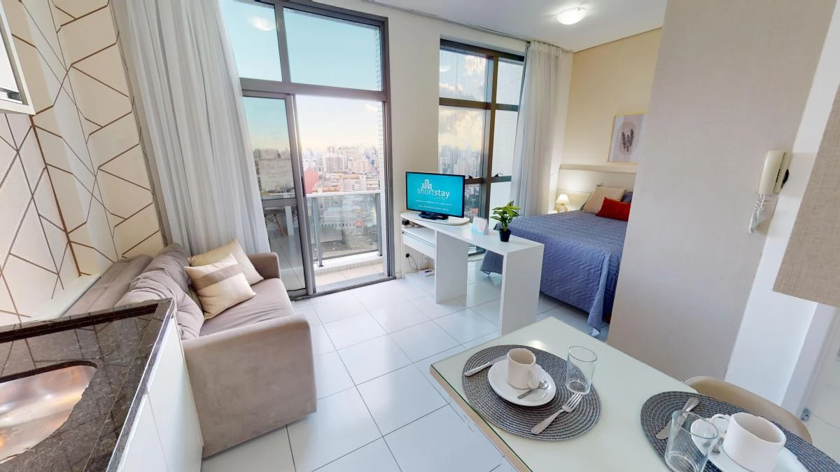 1 quarto e espaço de home office: apartamento de 25 m² — photo 7
