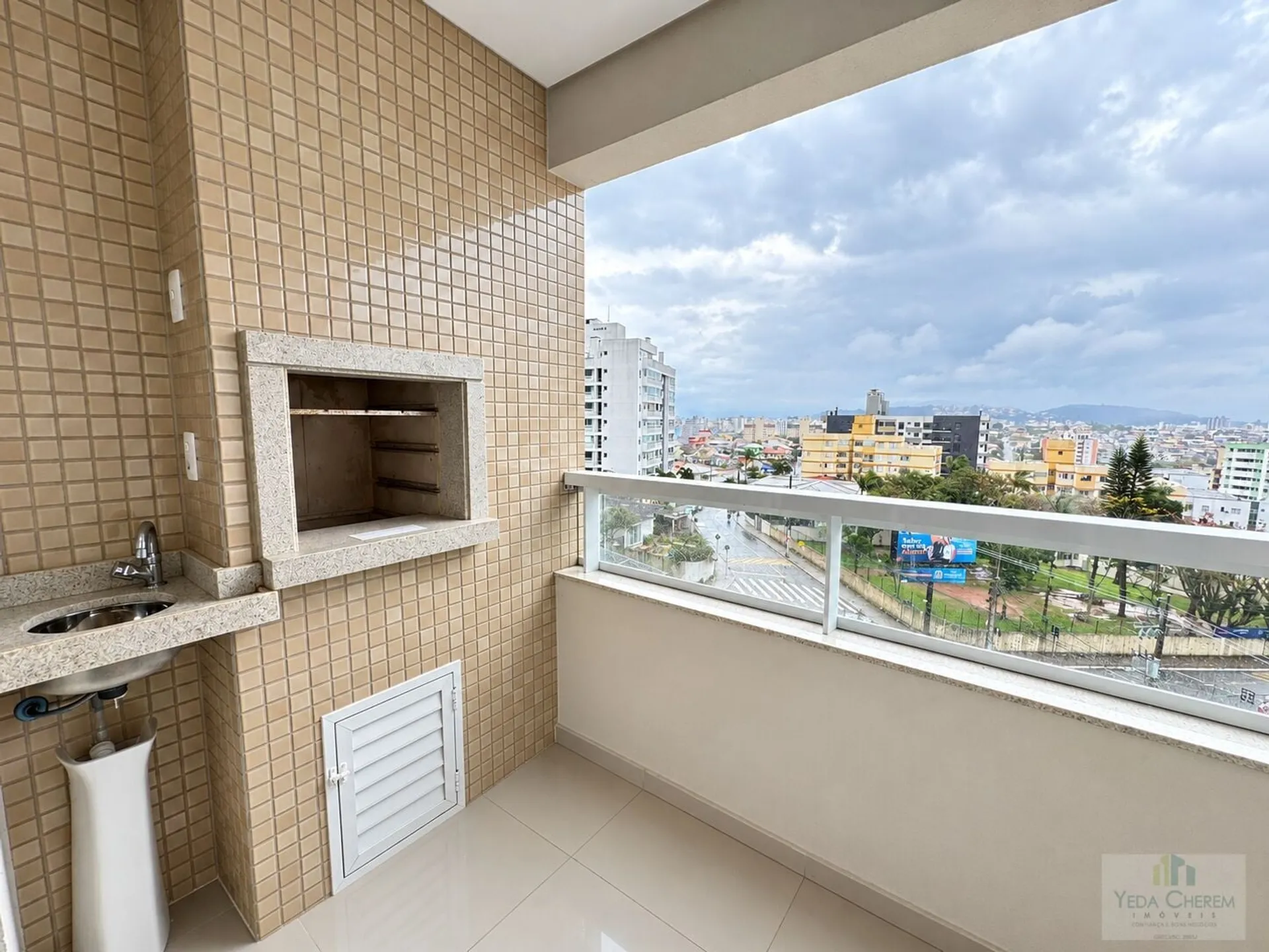 2-bedroom apartment with a grill on the balcony