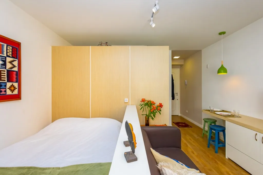 Furnished 31 m² studio with open-plan kitchen — photo 2
