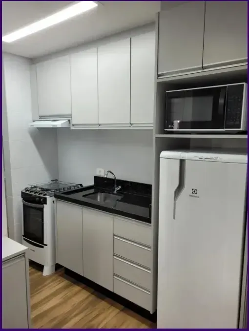 Furnished 1-bedroom apartment with gas open kitchen