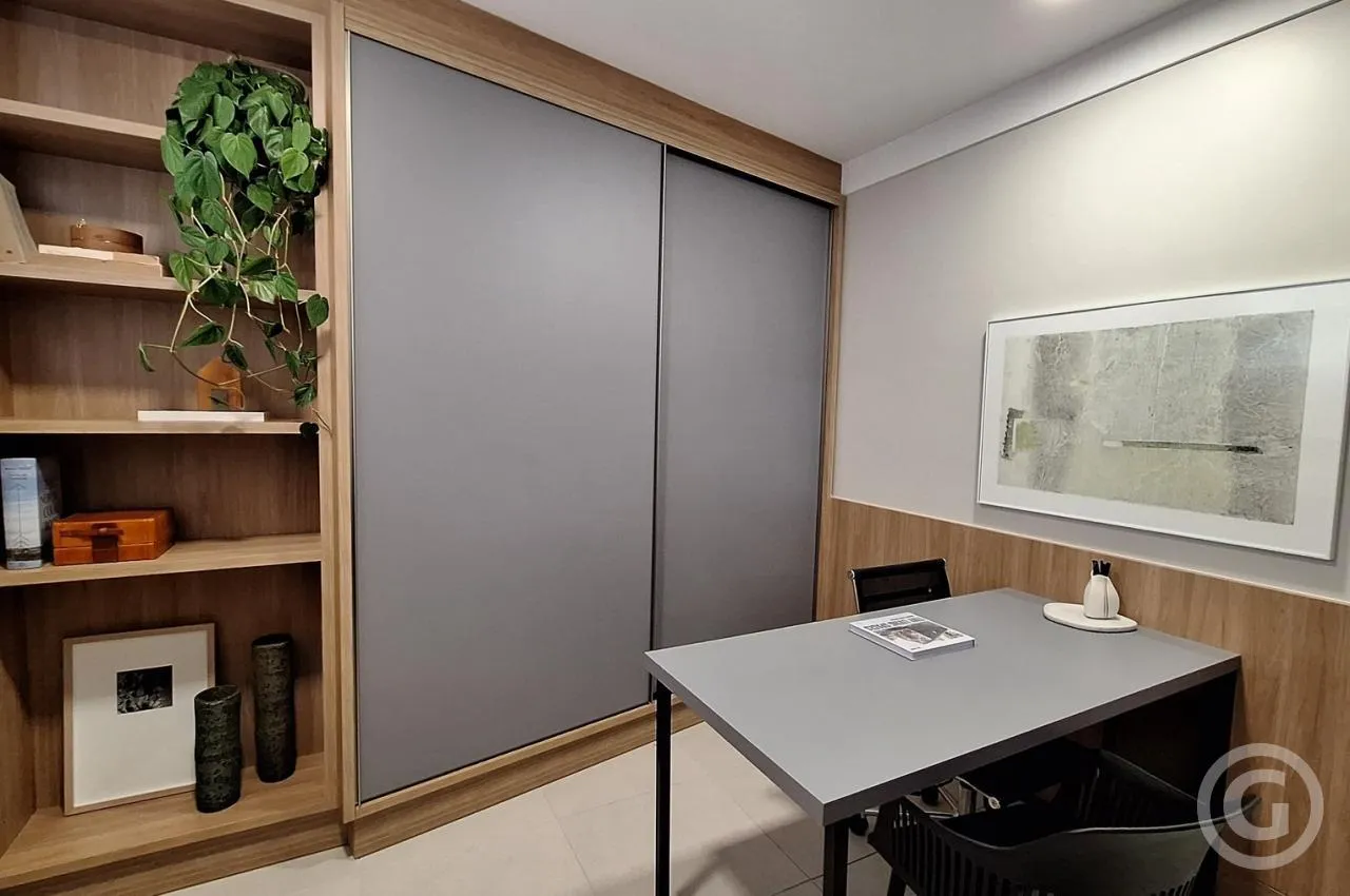 Home office in a 2-bedroom apartment, 60 m²
