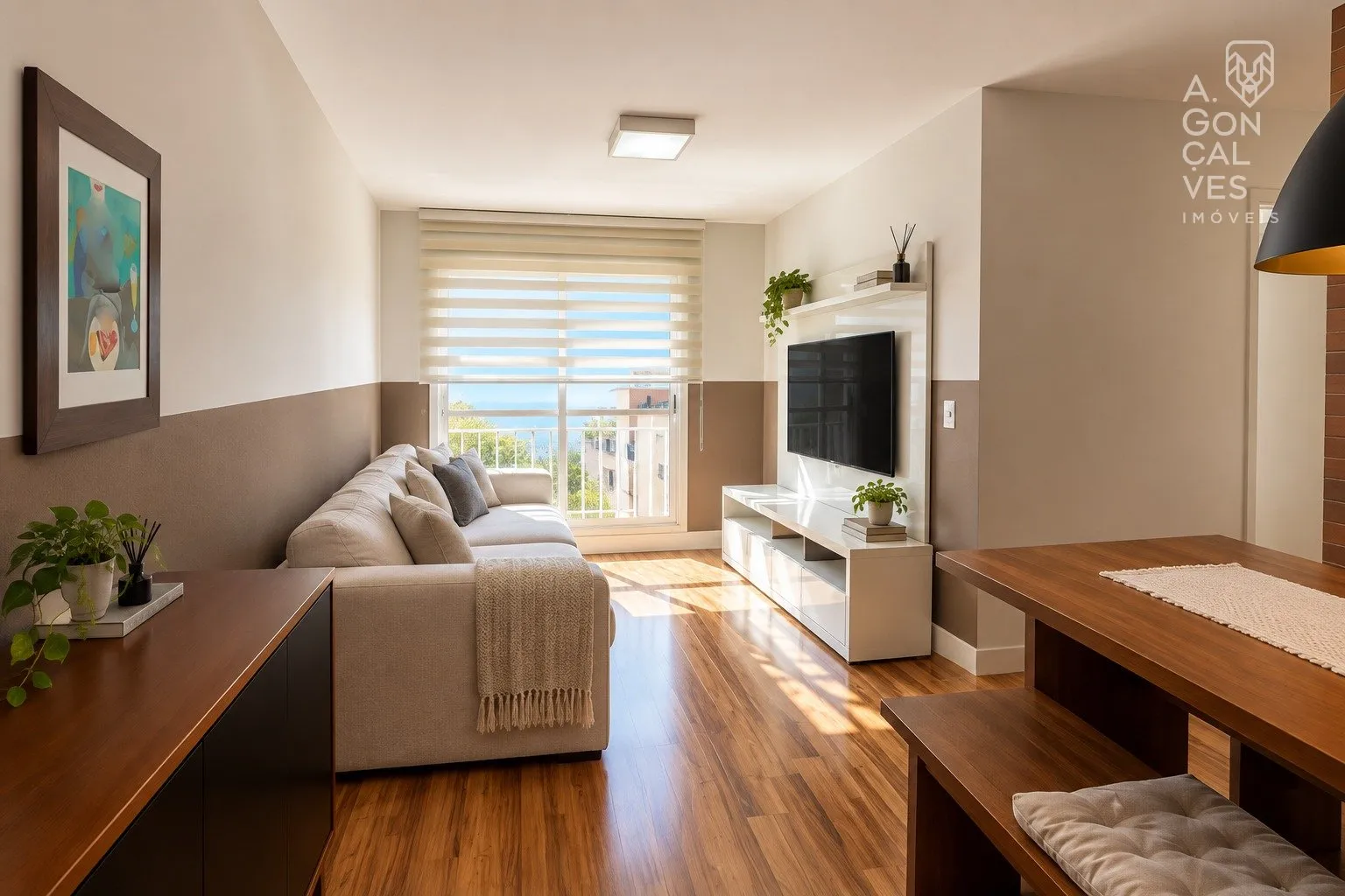 Home office in a 3-bedroom apartment, 86 m²
