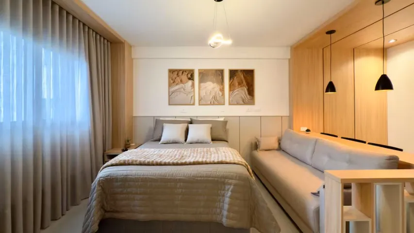 Furnished studio, 27 m², with floor-to-ceiling windows — photo 5