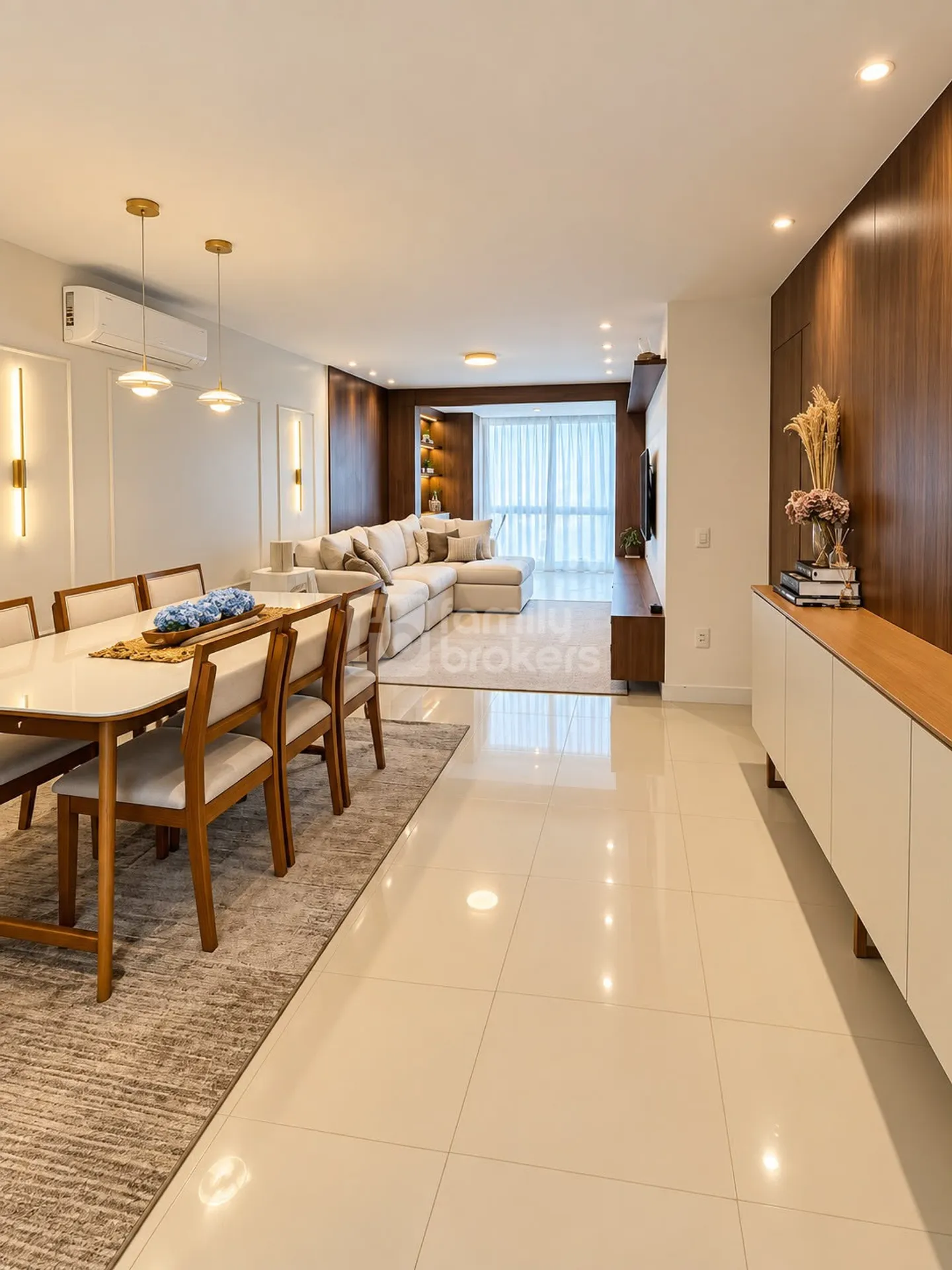Furnished apartment, 115 m², with a washing machine