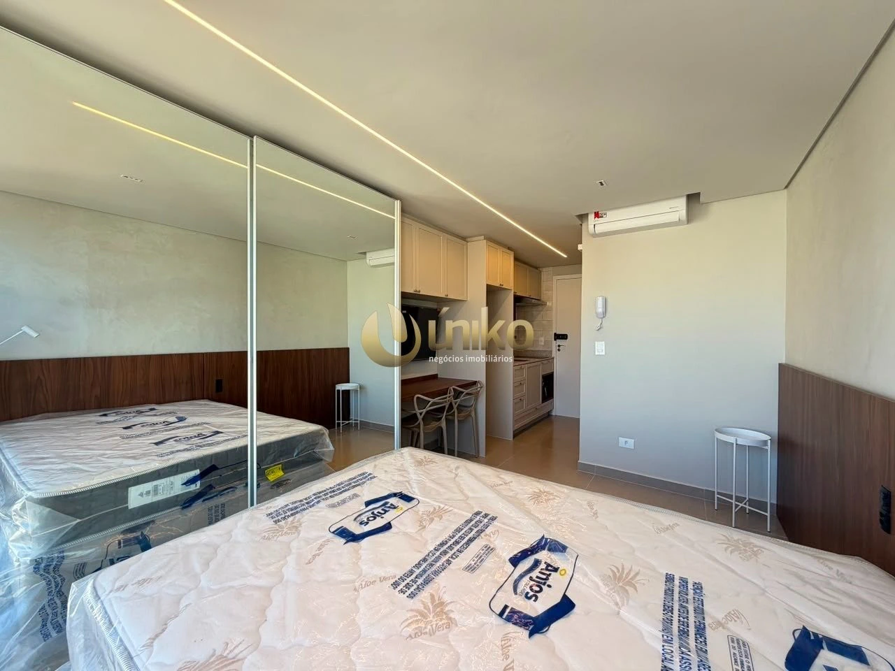 1-bedroom apartment with 21 m² and open-plan kitchen