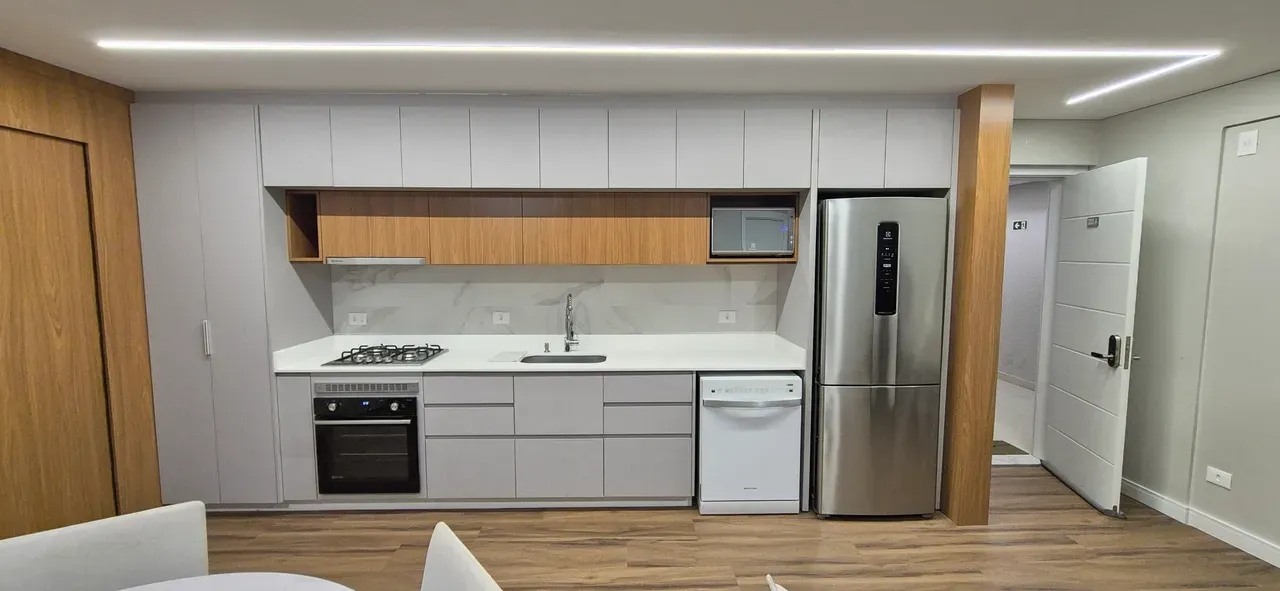 Furnished apartment with a gas open-plan kitchen — photo 26