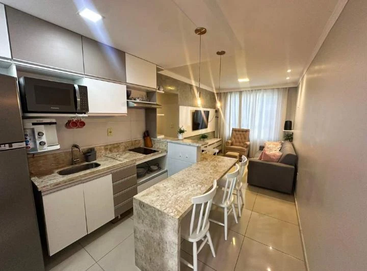 50 m² furnished apartment with 2 bedrooms and 1 parking spot — photo 2