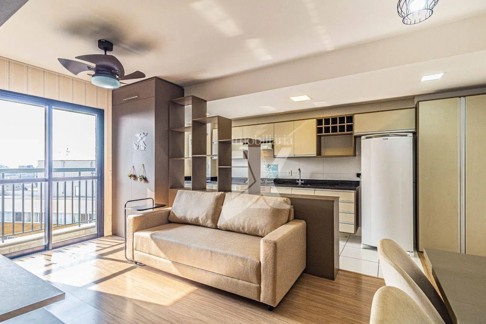 Wood or laminate floors in a one-bedroom apartment, 47 m² — photo 13