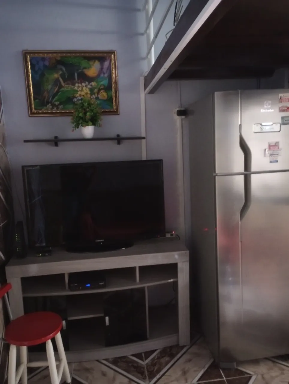 Furnished studio with 1 bedroom and a balcony