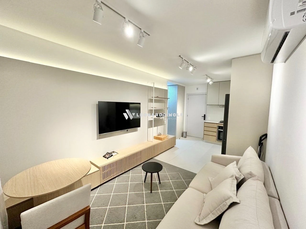 Washing machine in a one-bedroom apartment, 58 m²