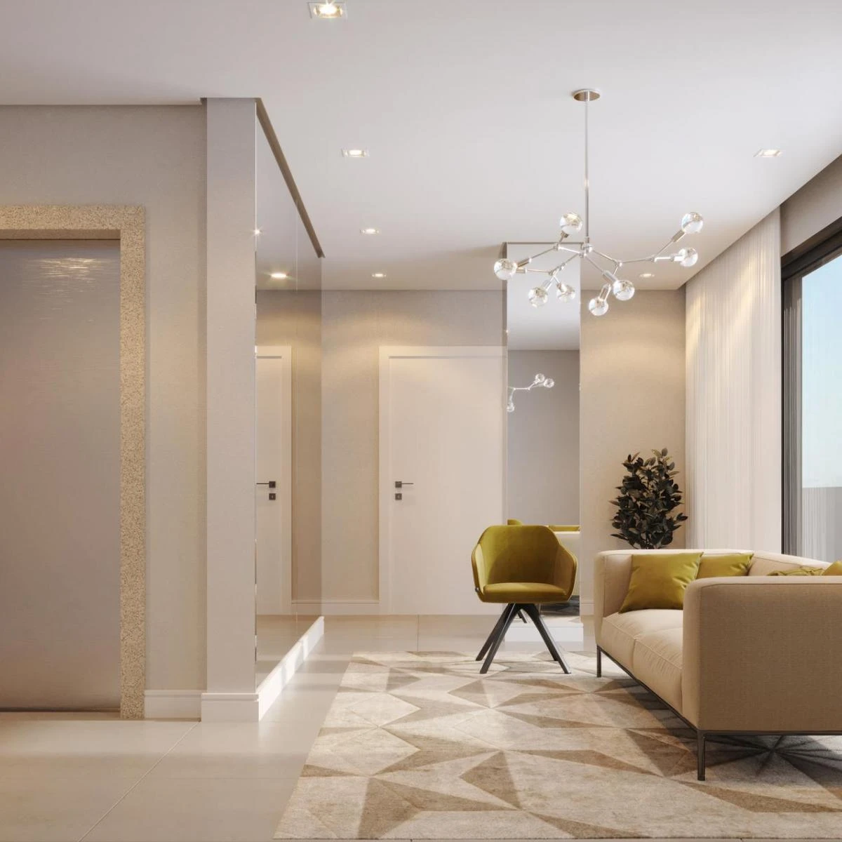 One-bedroom apartment in a building with a gym — photo 12