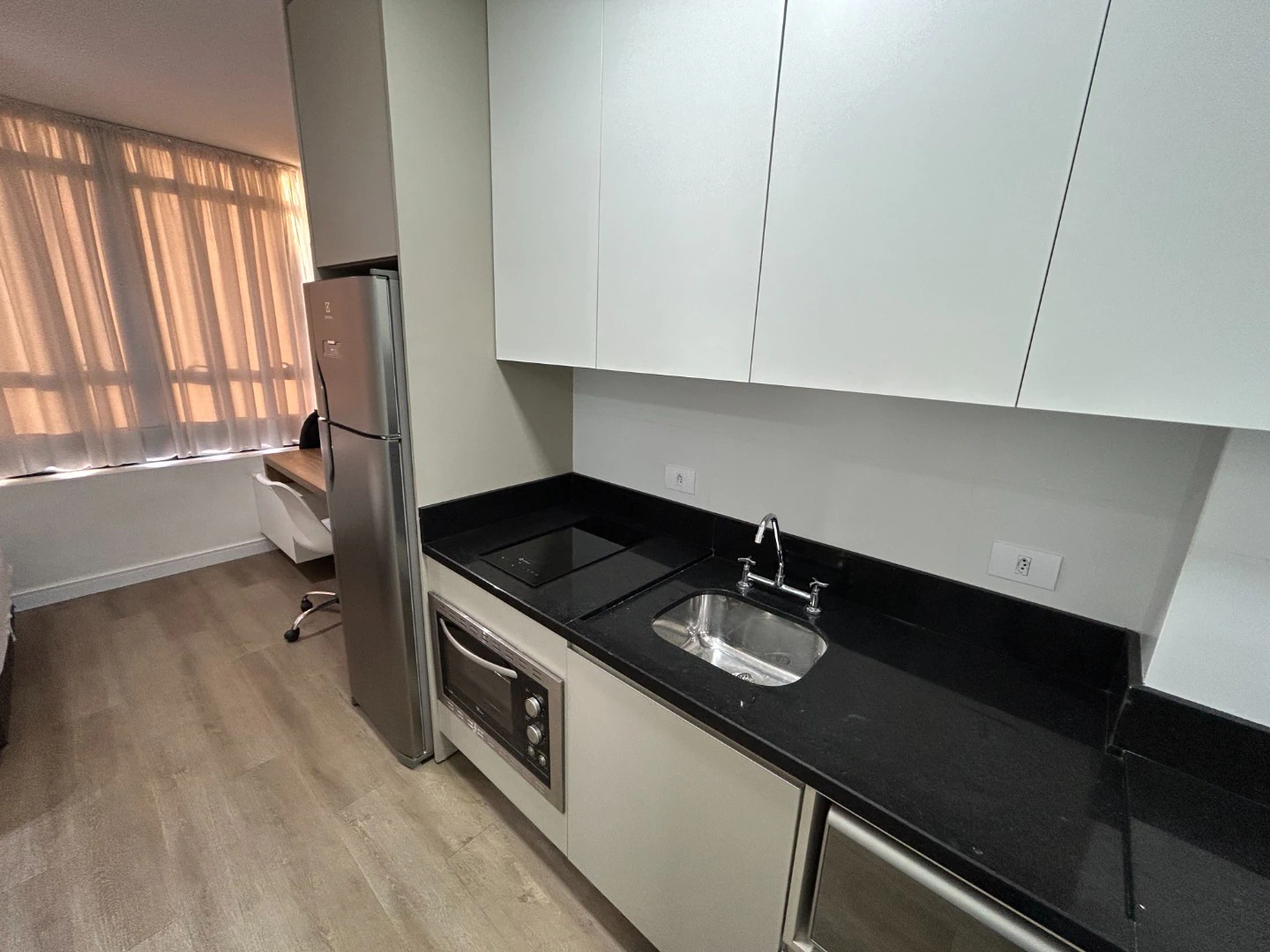 Furnished studio, 20 m², with a dryer