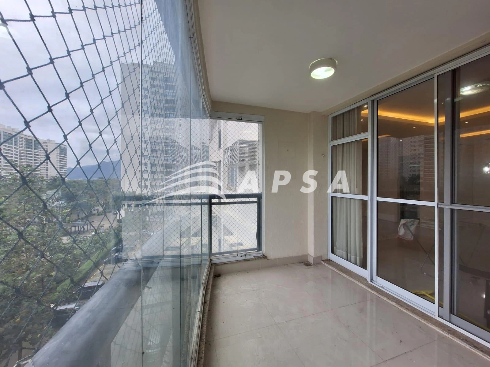 1-bedroom apartment with an enclosed balcony