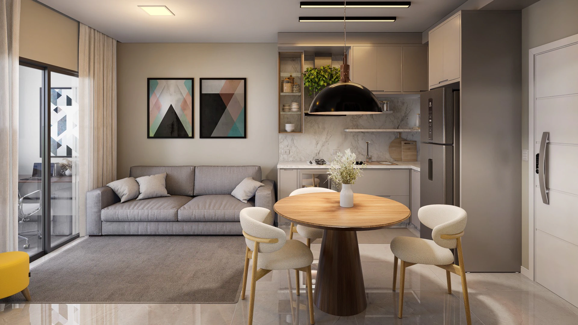 Apartamento mobiliado com 1 quarto e sacada envidraçada — photo 12