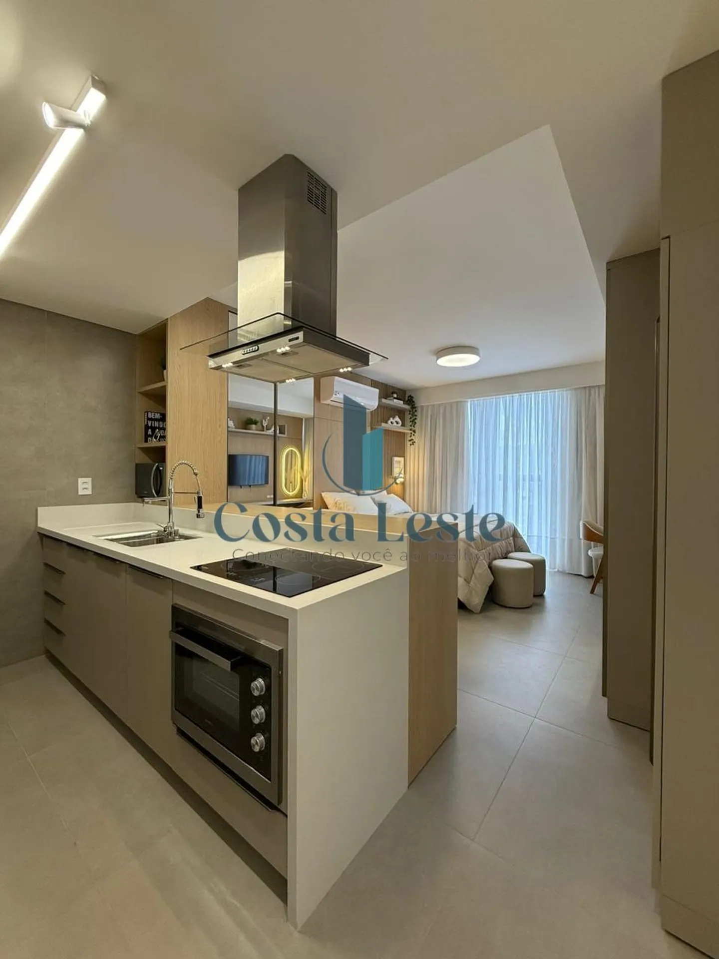 Apartamento mobiliado de 31 m² com cozinha integrada