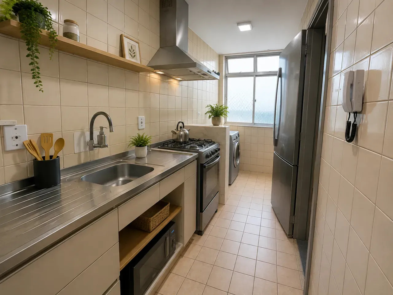 Apartamento mobiliado de 2 quartos com cozinha a gás — photo 17