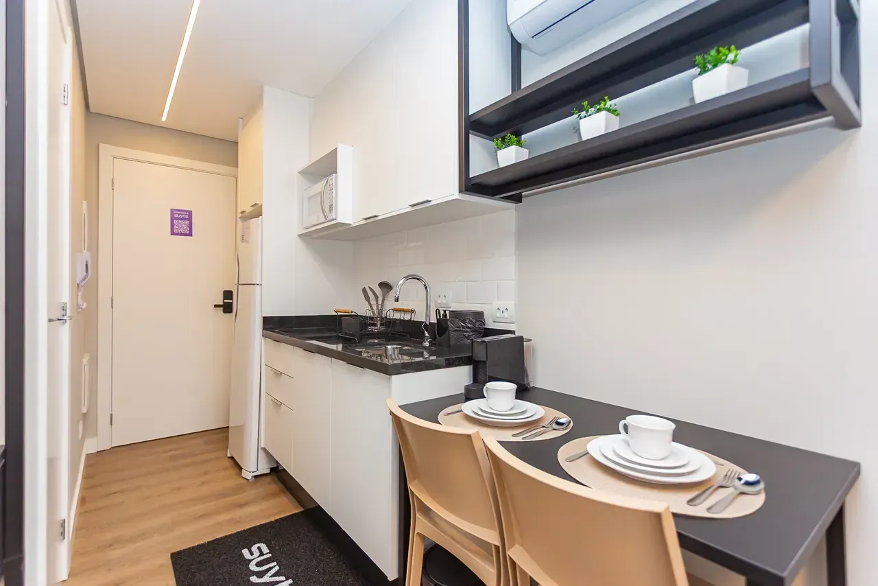 Apartamento mobiliado de 1 dormitório com box de vidro — photo 10