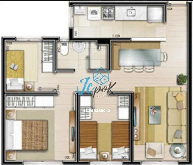 3-bedroom apartment with a walk-in closet in Curitiba — photo 22