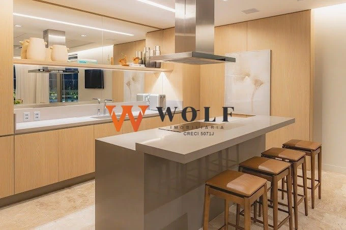 One-bedroom apartment in a building with a sauna