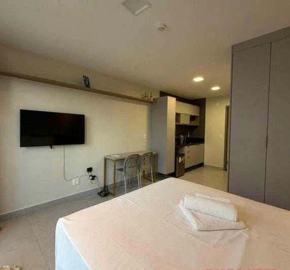 Apartamento mobiliado de 25 m² com 1 quarto e cozinha americana