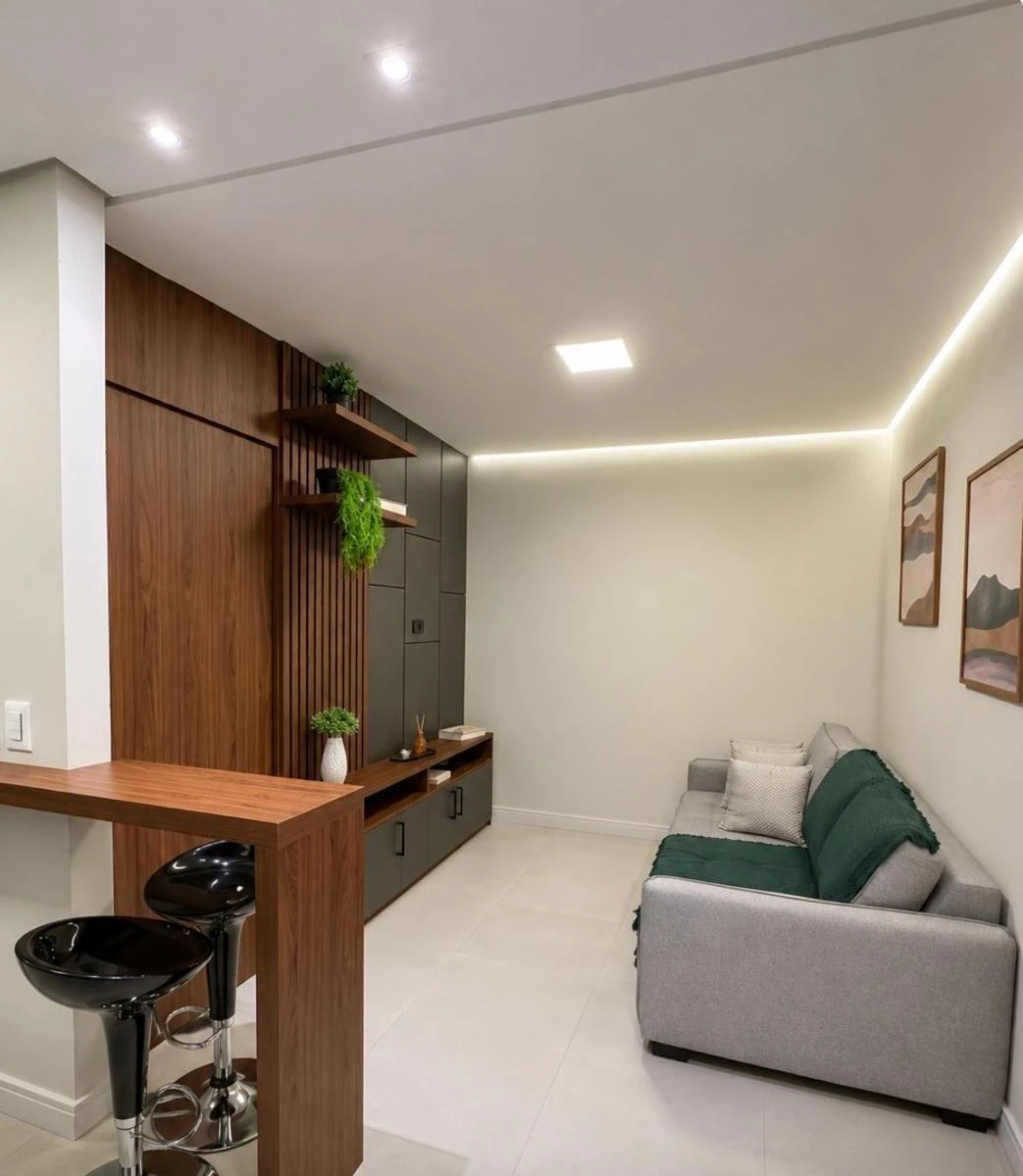 Apartamento mobiliado de 1 quarto com máquina de lavar