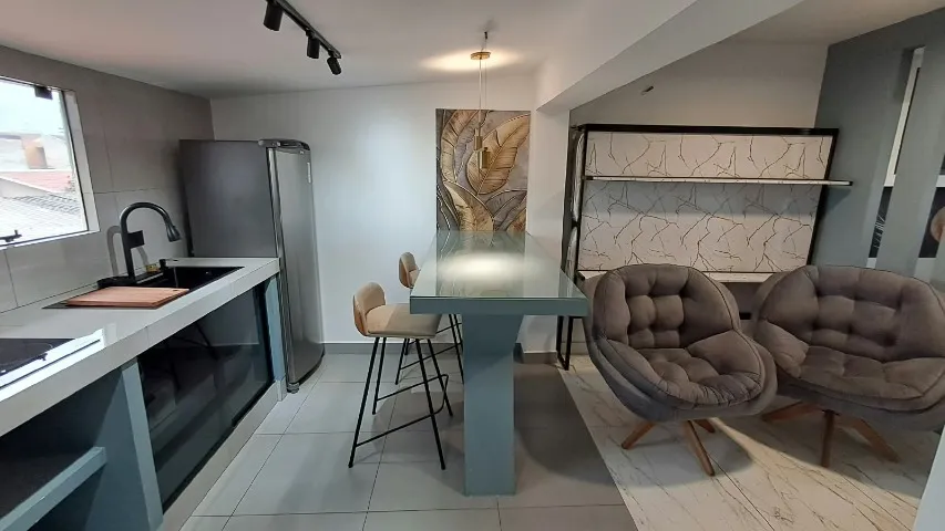 One-bedroom apartment with a washing machine in Curitiba — photo 4
