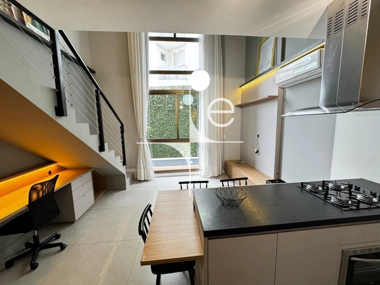 Home office in a one-bedroom apartment, 60 m²