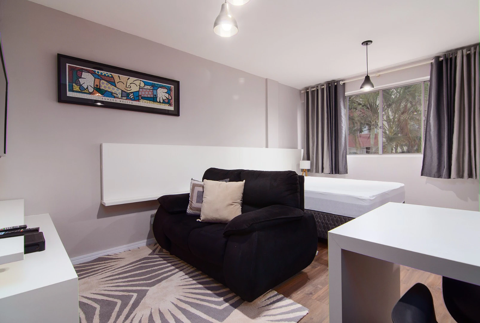 Furnished studio, 25 m², with a washing machine