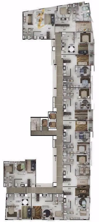 2-bedroom apartment in a building with a pool — photo 37