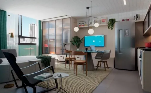 Studio mobiliado, 36 m², com máquina de lavar — photo 4